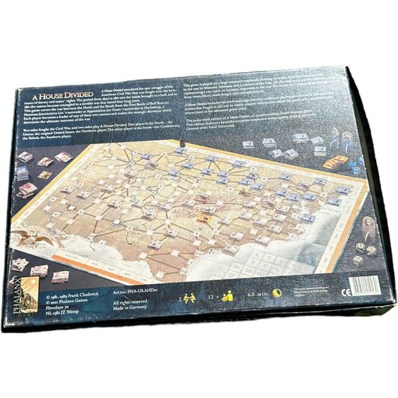 A House Divided American Civil War 1861-1865 Board Game Phalanx Rare Complete? - Picture 3 of 16